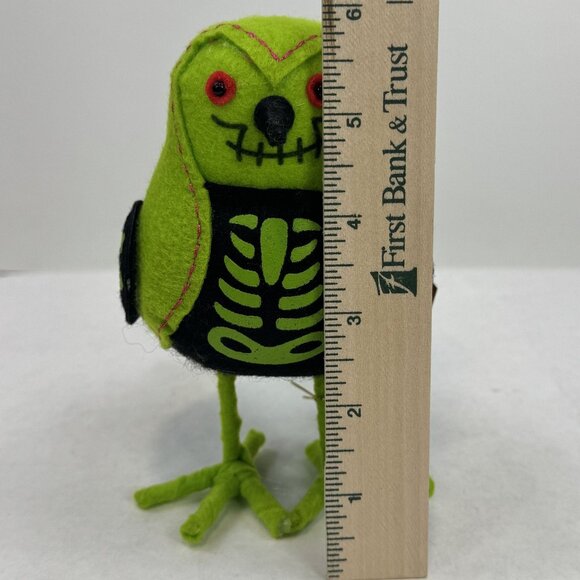 Hyde & EEK! X-Ray Featherly Friends Halloween Bird Decor Green Black 2024 NEW - Picture 10 of 12